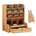 Porte-crayons de bureau Rangement de papeterie de bureau en bois